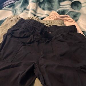 Cat & Jack Kids Elastic Waist Pants - Black, Green, Pink